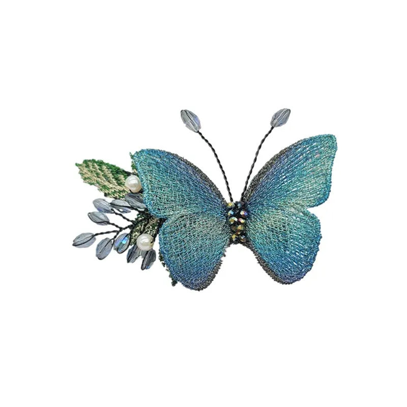 Wholesale Butterfly Embroidery Hair Clips Duck billed Clips